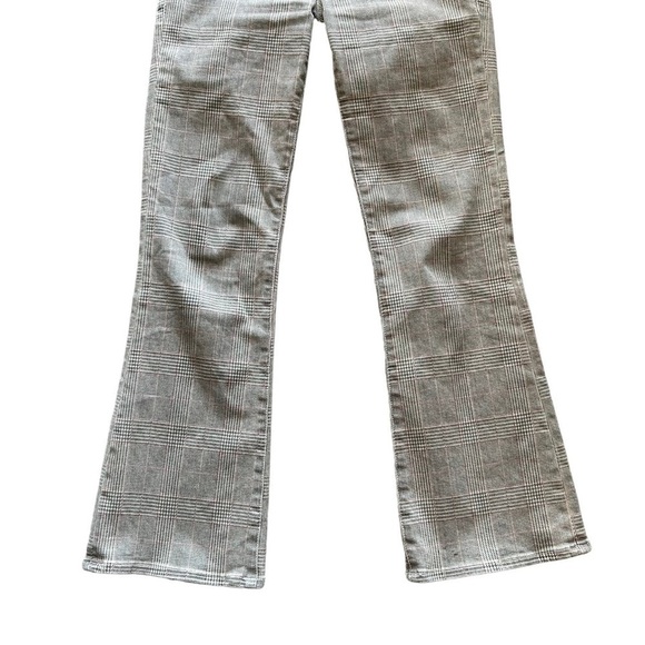Frame Pants Womens Size 26 Le Crop Mini Boot Glen Plaid Gray - Picture 10 of 15